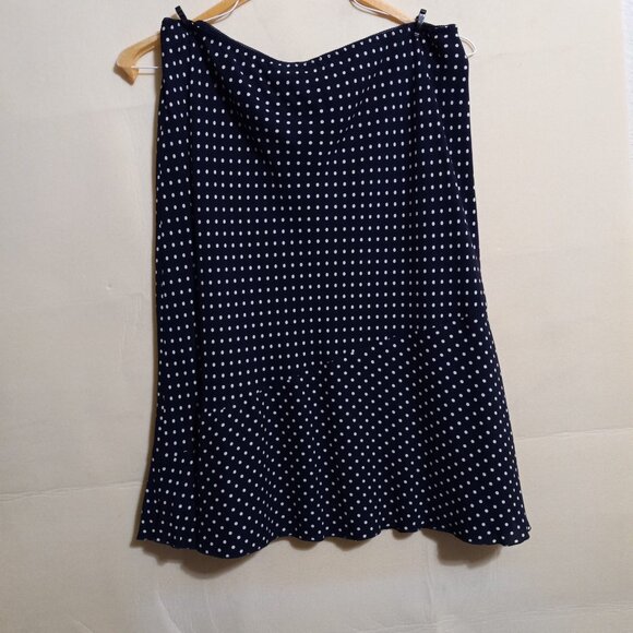 -Casual Corner Vintage Poka Dot Skirt - Picture 1 of 3